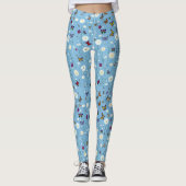 Blume und Schmetterlinge Leggings (Vorderseite)