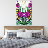 Blume und Schmetterlinge Leinwanddruck (Insitu (Schlafzimmer))