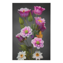 Blume und Schmetterlinge mit Blume Design