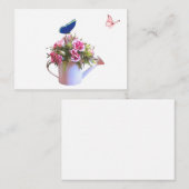 Blume und Schmetterlinge Mitteilungskarten (Vorne/Hinten)