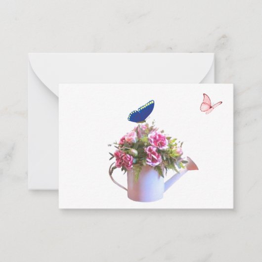 Blume und Schmetterlinge Mitteilungskarten (Vorderseite)