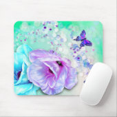 Blume und Schmetterlinge Mousepad (Mit Mouse)