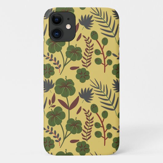 Blume und Schmetterlinge, nahtlos Case-Mate iPhone Hülle (Rückseite)