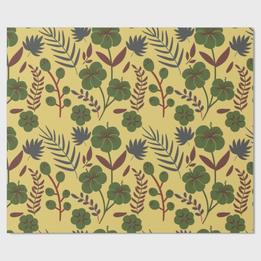 Blume und Schmetterlinge, nahtlos Geschenkpapier (Flach)