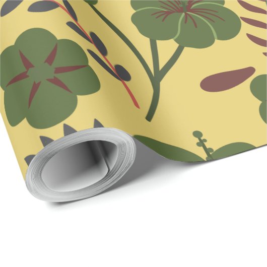 Blume und Schmetterlinge, nahtlos Geschenkpapier (Rolleneckpunkt)