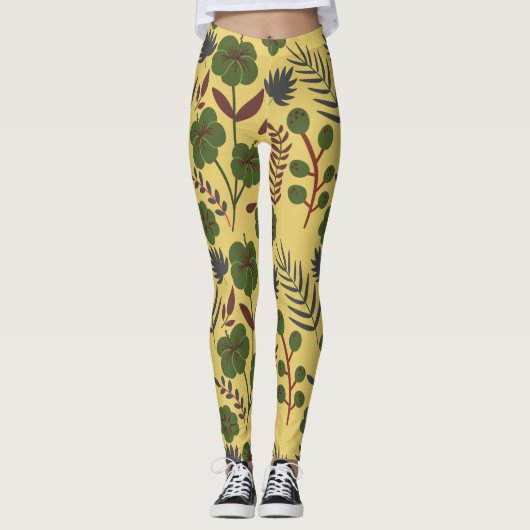 Blume und Schmetterlinge, nahtlos Leggings (Vorderseite)
