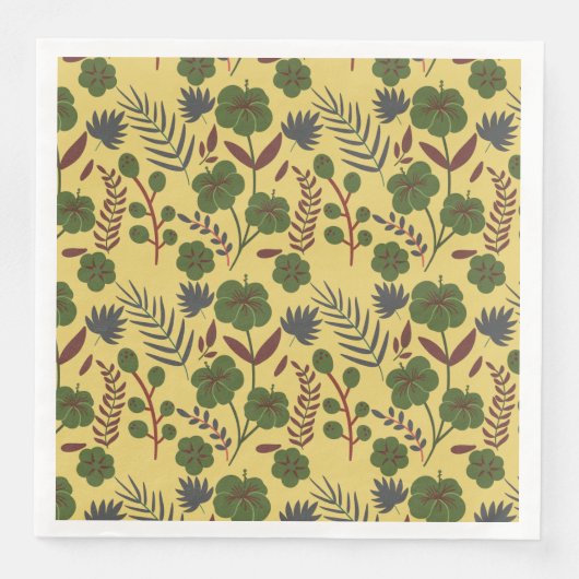 Blume und Schmetterlinge, nahtlos Serviette (Vorderseite)