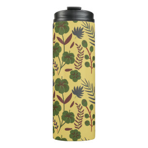 Blume und Schmetterlinge, nahtlos Thermosbecher