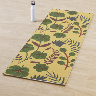 Blume und Schmetterlinge, nahtlos Yogamatte
