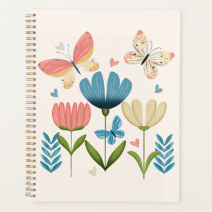 Blume und Schmetterlinge Planer