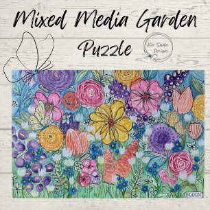 Blume und Schmetterlinge Puzzle