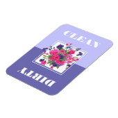 Blume und Schmetterlinge Sauber oder Geschirrspüle Magnet (Linke Seite)