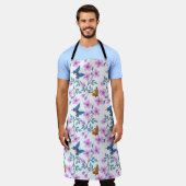 Blume und Schmetterlinge Schürze (Getragen)