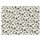 Blume und Schmetterlinge, schwarz-weiß Tischdecke (Vorderseite (Horizontal))