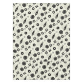 Blume und Schmetterlinge, schwarz-weiß Tischdecke (Vorderseite)