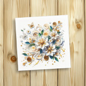 Blume und Schmetterlinge Serviette