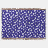 Blume und Schmetterlinge sind blau und weiß Decke (Vorderseite)