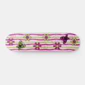 Blume und Schmetterlinge Skateboard (Horizontal)