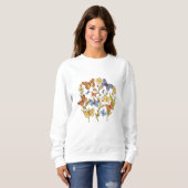 Blume und Schmetterlinge Sweatshirt (Vorne ganz)
