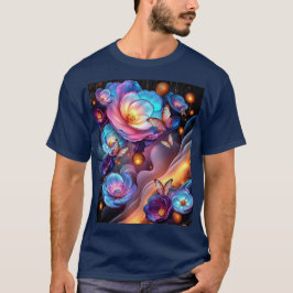Blume und Schmetterlinge T-Shirt