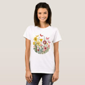 Blume und Schmetterlinge T-Shirt (Vorne ganz)