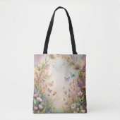 Blume und Schmetterlinge Tasche (Vorderseite)