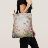 Blume und Schmetterlinge Tasche (Von Nahem)