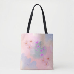 Blume und Schmetterlinge Tasche