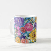 Blume und Schmetterlinge Tasse (Vorderseite Links)