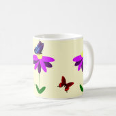 Blume und Schmetterlinge Tasse (VorderseiteRechts)