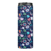 Blume und Schmetterlinge Thermosbecher (Rückseite)