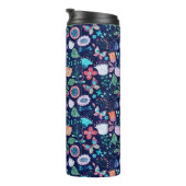 Blume und Schmetterlinge Thermosbecher (Nach rechts gedreht)