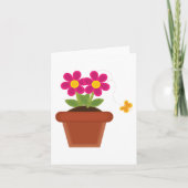 Blume- und Schmetterlingskarte Karte (Vorderseite)