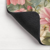 Blume und Schmetterlingskunst Mousepad (Ecke)