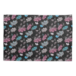 Blume- und Schmetterlingsmuster Kissenbezug