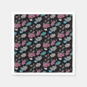 Blume- und Schmetterlingsmuster Serviette (Vorderseite)