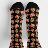 Blume- und Schmetterlingsmuster Socken (Oben)