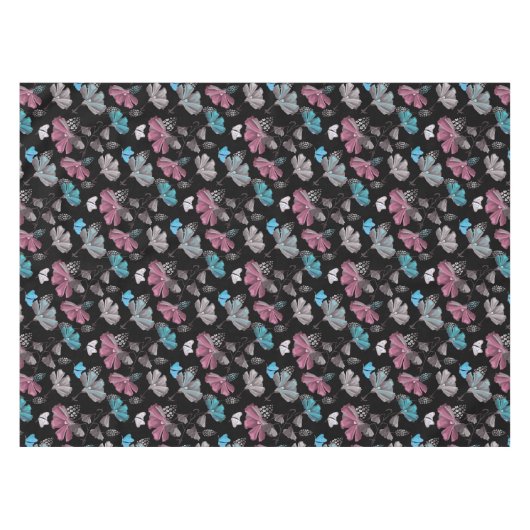 Blume- und Schmetterlingsmuster Tischdecke (Vorderseite (Horizontal))