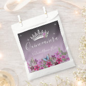 Blume und Schmetterlingsprinzessin Quinceanera Geschenktütchen (Ausgeschnitten)