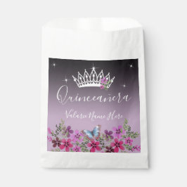 Blume und Schmetterlingsprinzessin Quinceanera Geschenktütchen