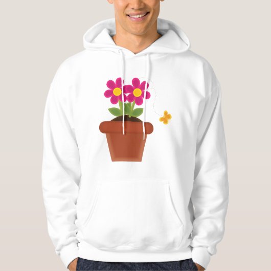 Blume und Schmetterlingsschuh Hoodie (Vorderseite)