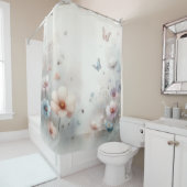 Blume und Schmetterlingstanz Duschvorhang (Beispiel)