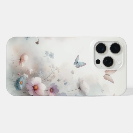 Blume und Schmetterlingstanz iPhone Hülle (Rückseite (Horizontal))
