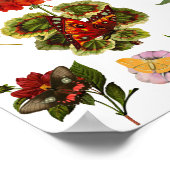 Blume- und Schmetterlingswanzen insektenartige Pfl Poster (Ecke)