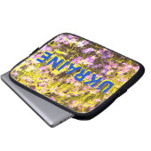 Blume und Schreiben Laptopschutzhülle (Vorne Knopf)