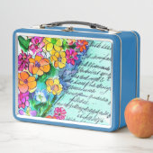 Blume und Schreiben Metall Brotdose (Beispiel)