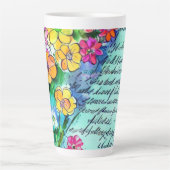 Blume und Schreiben Milchtasse (Vorderseite)