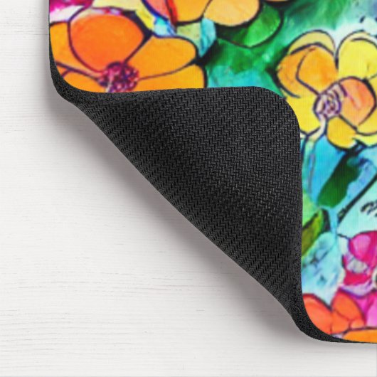 Blume und Schreiben Mousepad (Ecke)