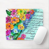 Blume und Schreiben Mousepad (Mit Mouse)