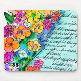 Blume und Schreiben Mousepad